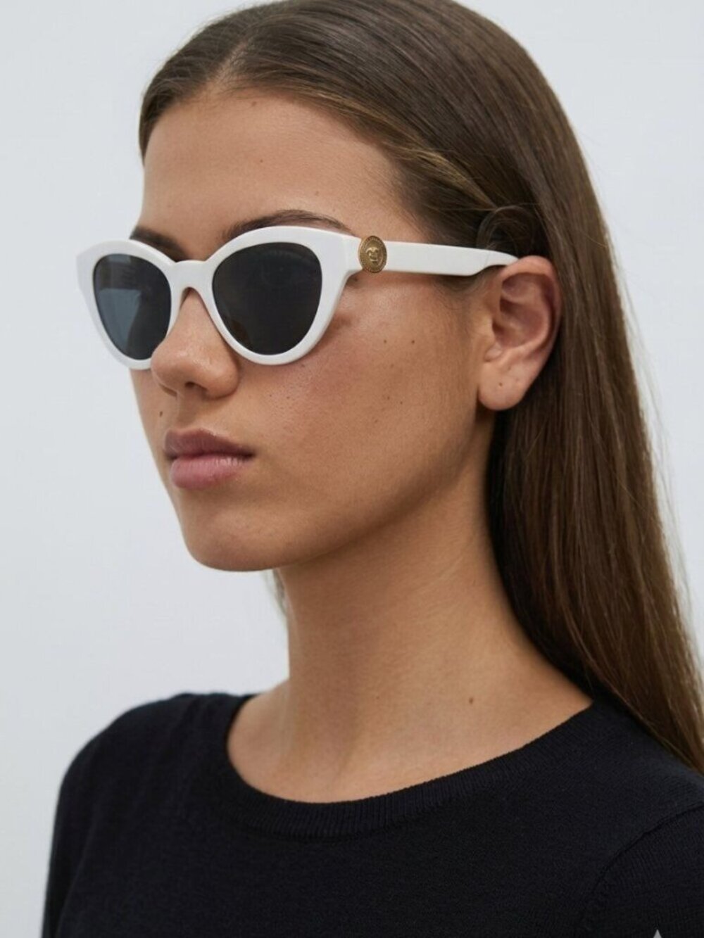 VERSACE Sunglasses VE4435  Optic White Medusa Cat Eye